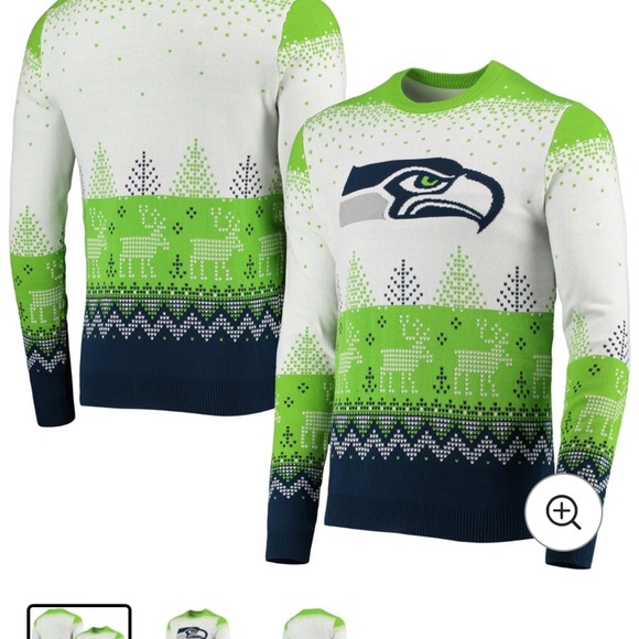 Fanatics Green and White Crewneck Sweater - Picture 4 of 4